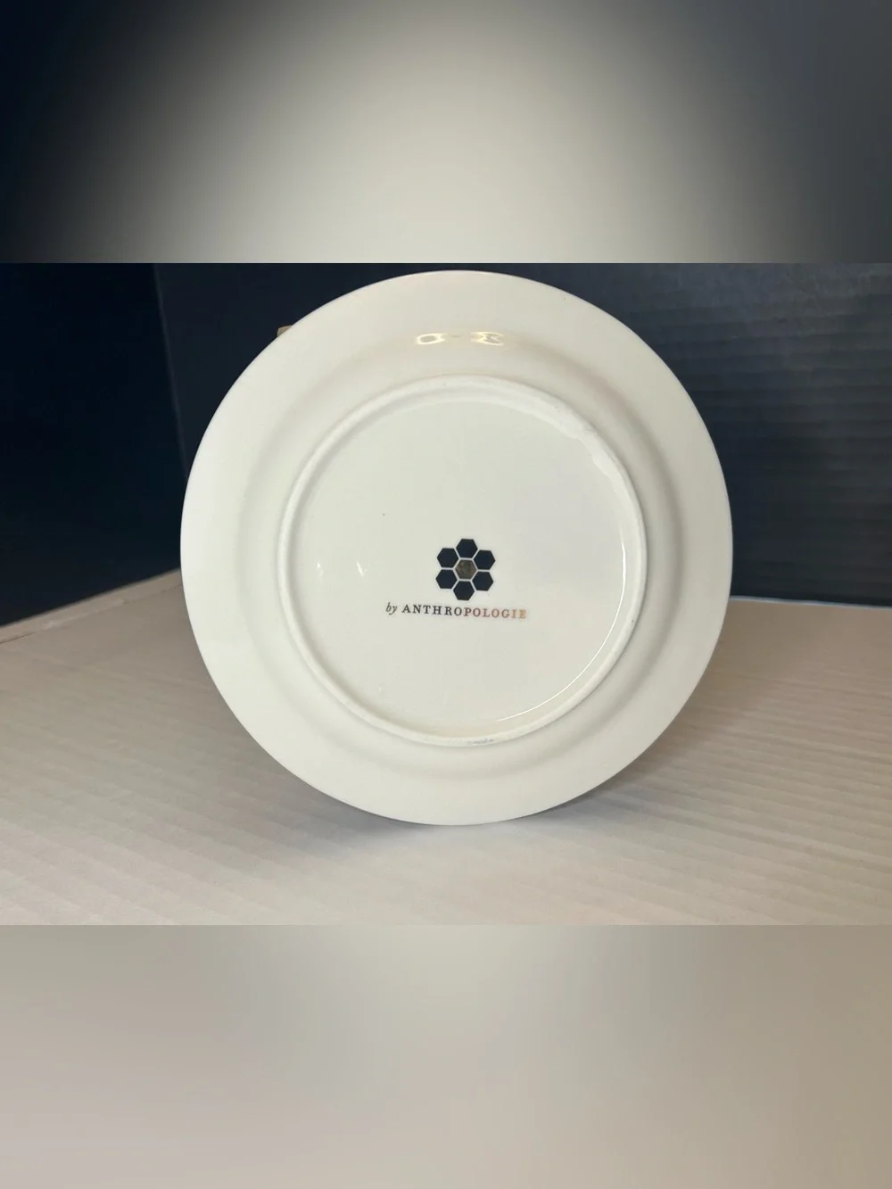 Anthropologie Bistro Tile Stoneware Dessert Bread Plate Paris Bonjour 6.5” plate